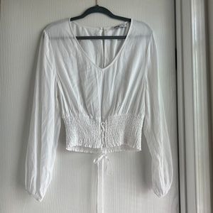 NWOT Tie Waist Crop Top